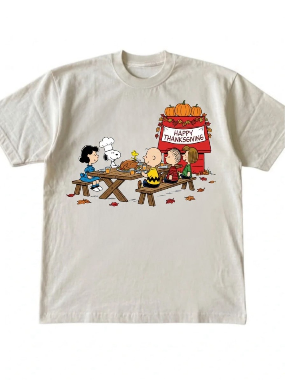 Cream Peanuts Thanksgiving Graphic Tee
